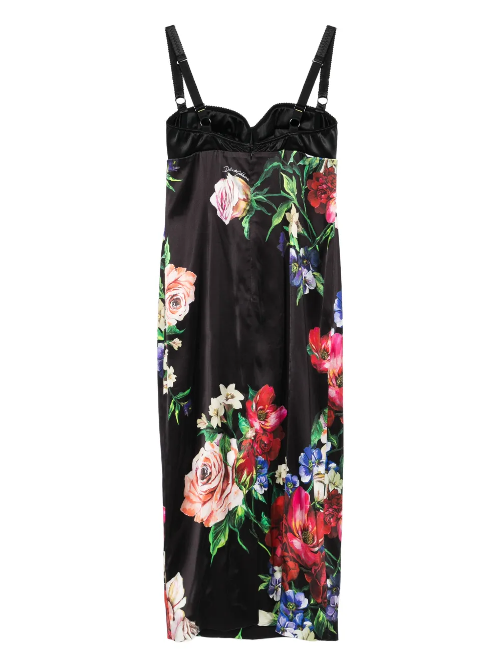 Dolce & Gabbana Pre-Owned floral-print midi dress - Zwart