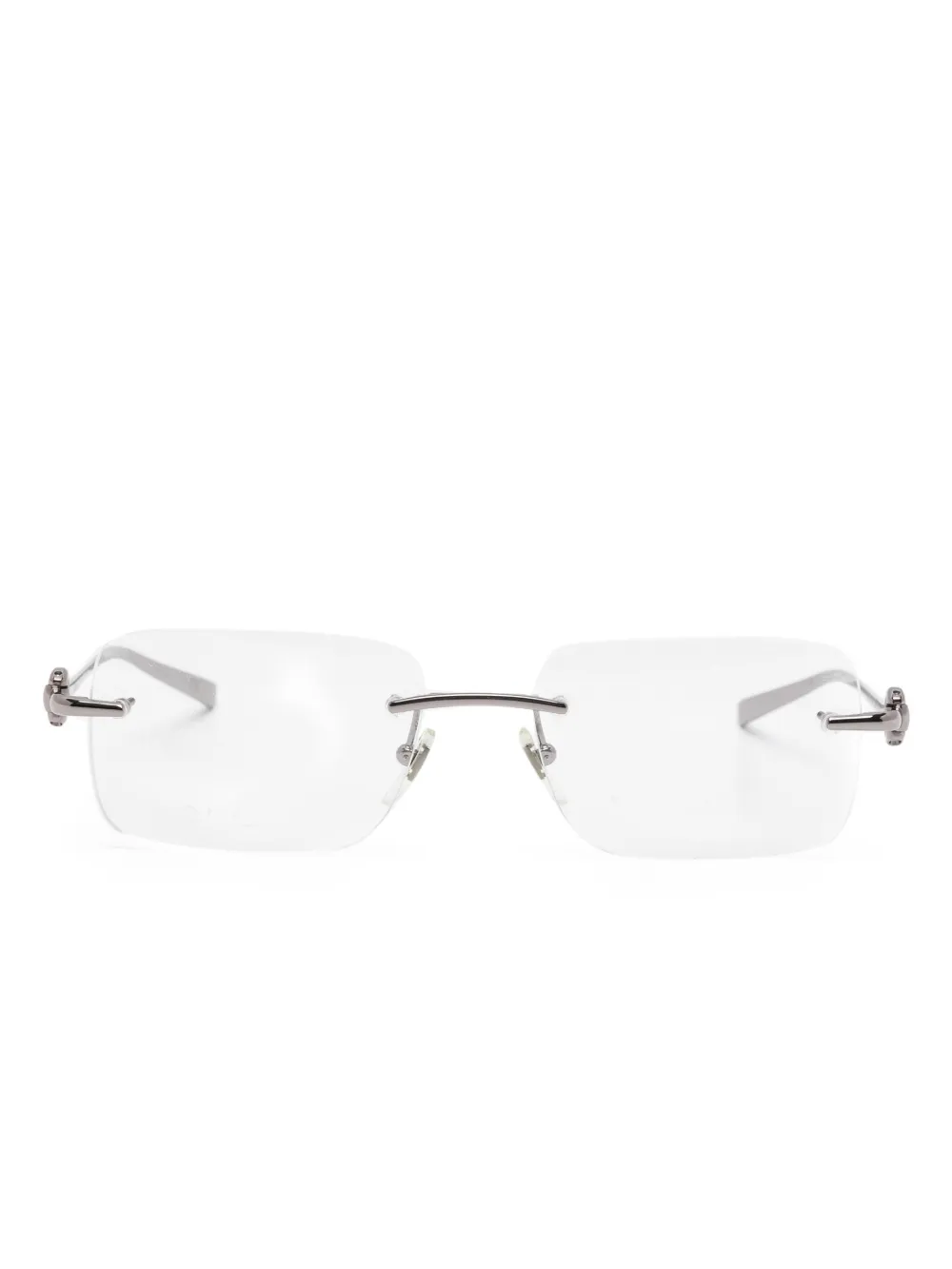 Gucci Pre-Owned lunettes de vue à logo gravé | argent | Image 1