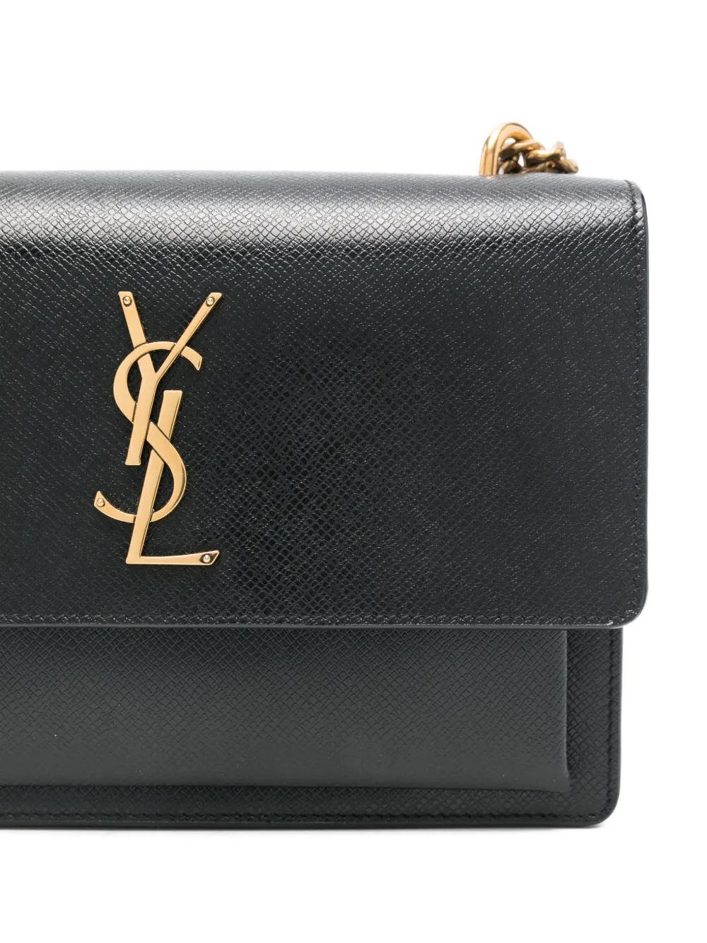 Pre-owned Saint Laurent Sunset Cross Body Bag In Black