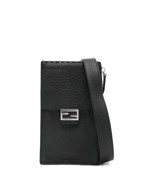 Fendi Pre-Owned bolsa crossbody pequeña con placa del logo