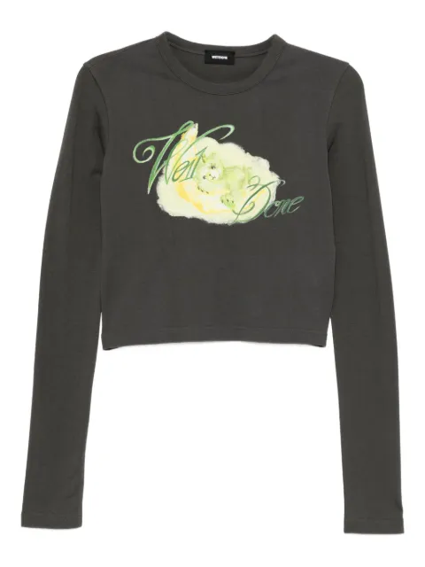 We11done cropped long-sleeves T-shirt
