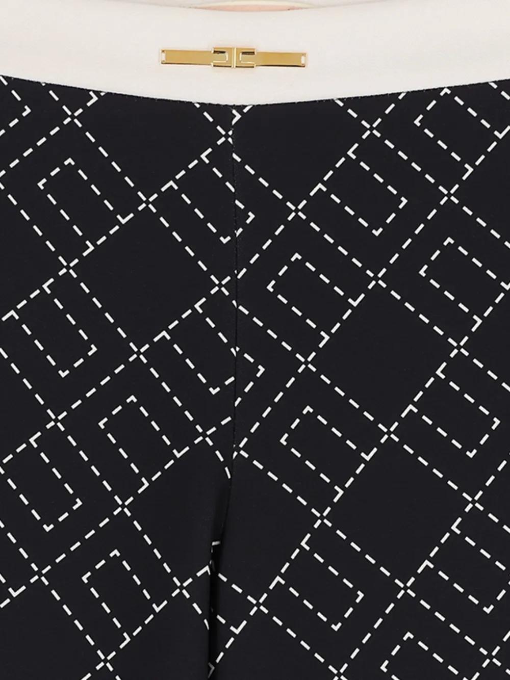 Elisabetta Franchi Kids Broek met logodetail Zwart