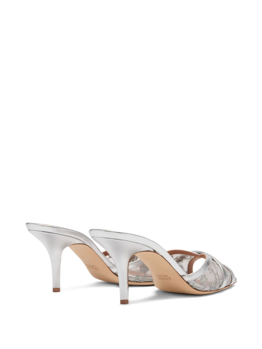 Malone Souliers Perla flower-embroidered sandals Wit