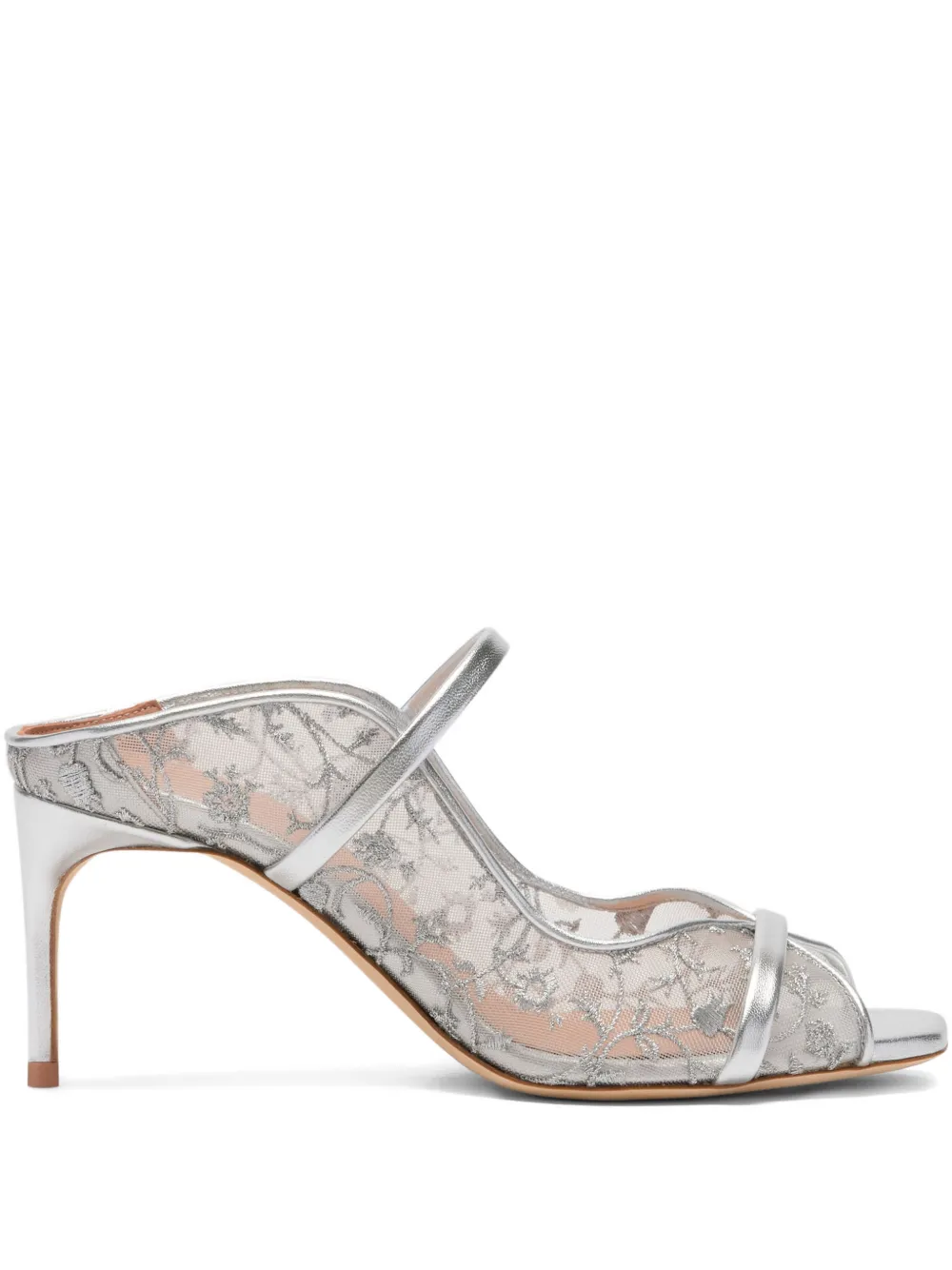 Malone Souliers Noah flower-embroidered sandals Grijs