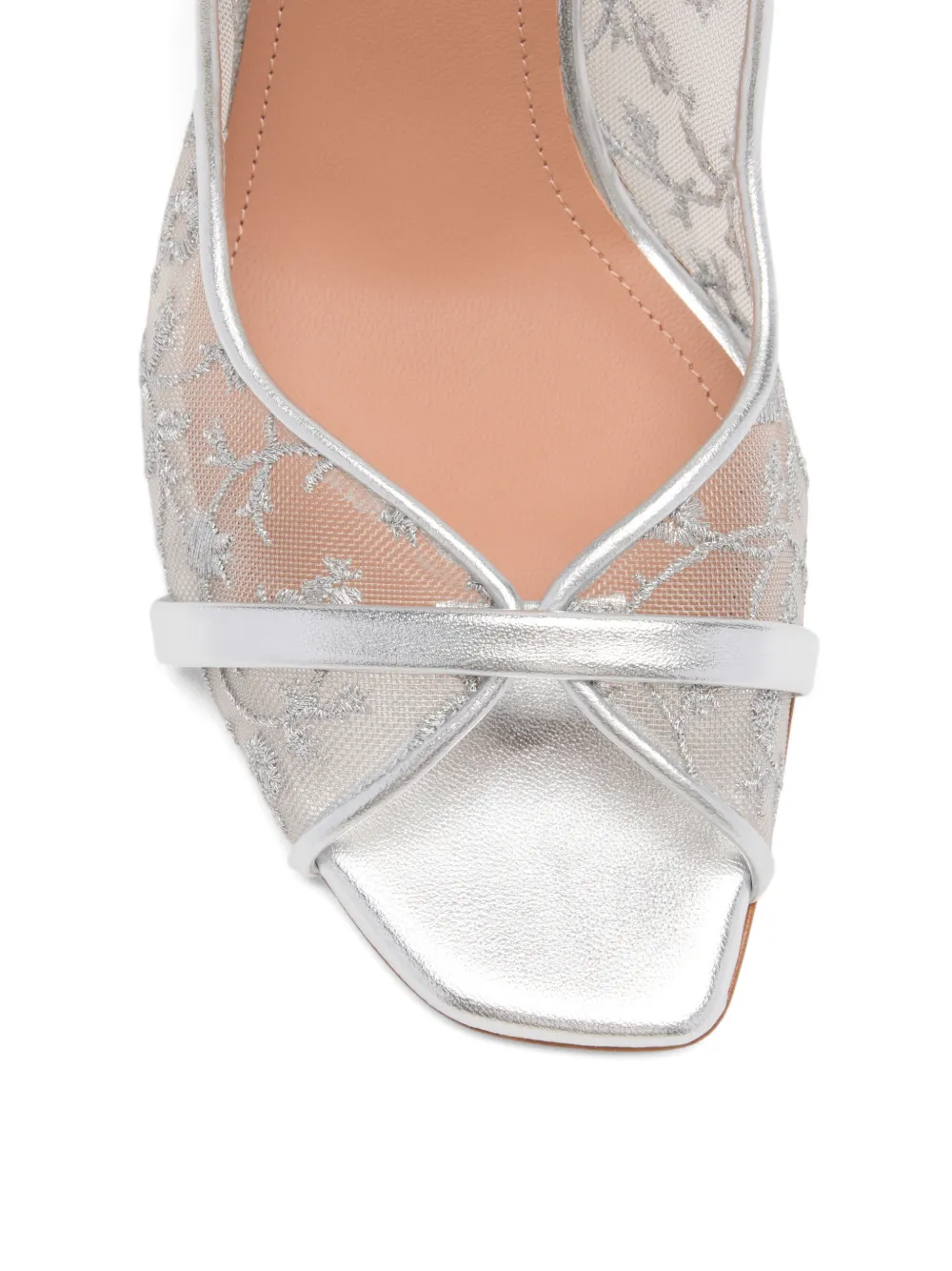 Malone Souliers Noah flower-embroidered sandals Grijs