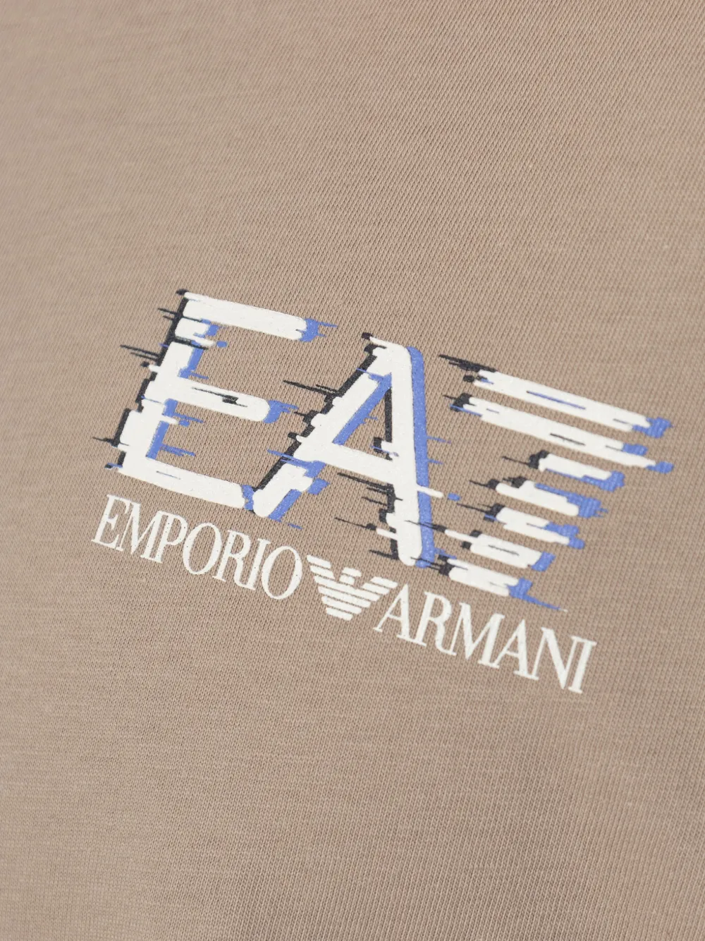 Ea7 Emporio Armani T-shirt met logo Beige