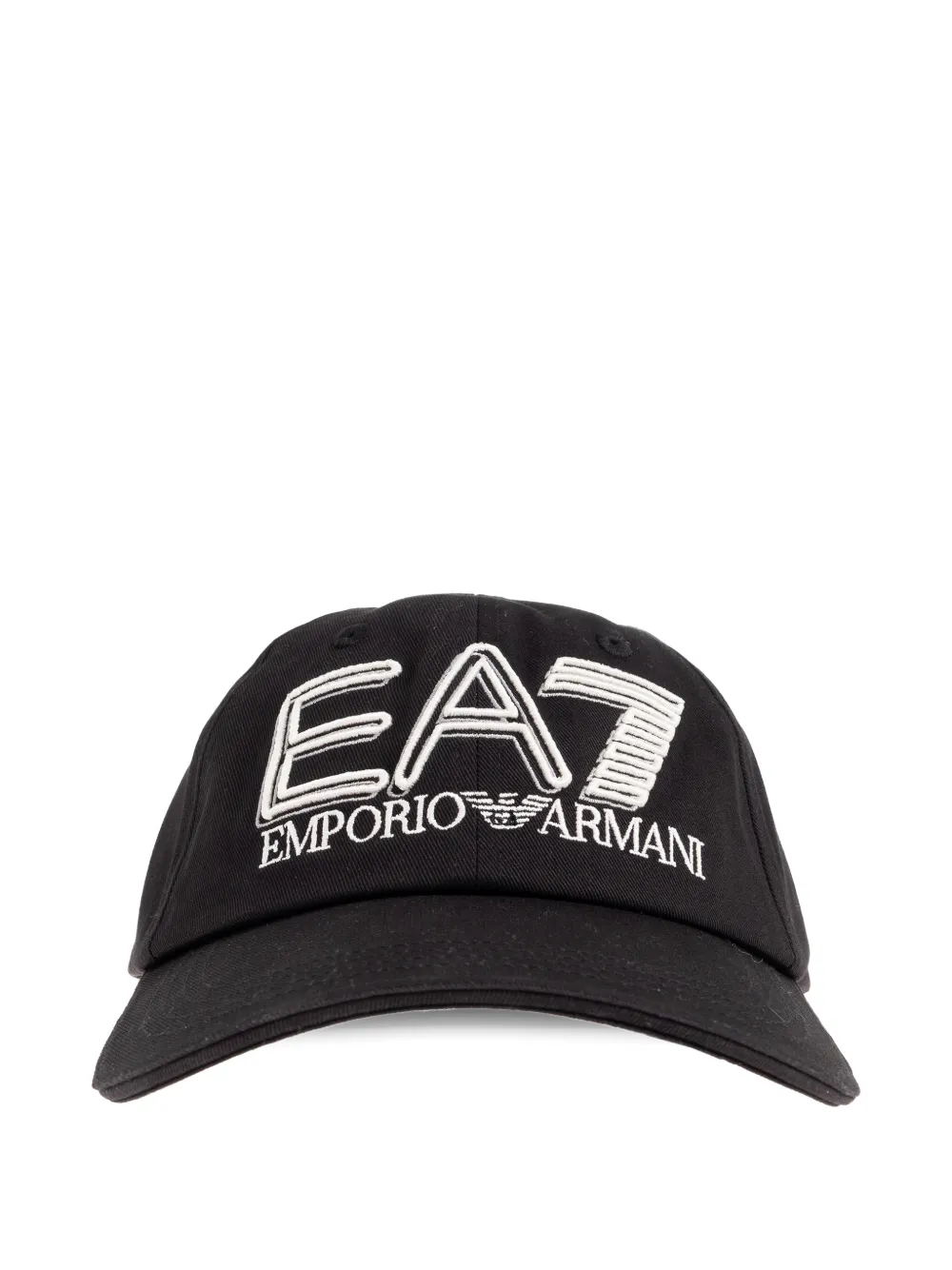 Ea7 Logo Embroidered Cap Hat In Black