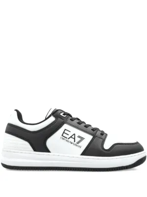 Enterprise Japan logo-detail Leather Sneakers | Black | FARFETCH ZA