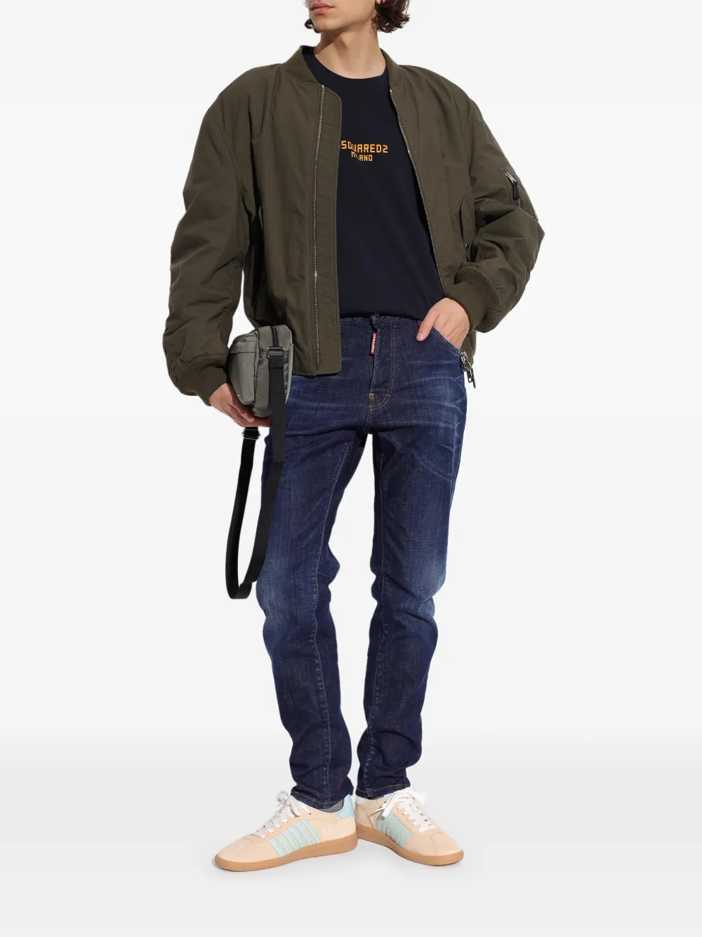 DSQUARED2 logo T-shirt - Blauw