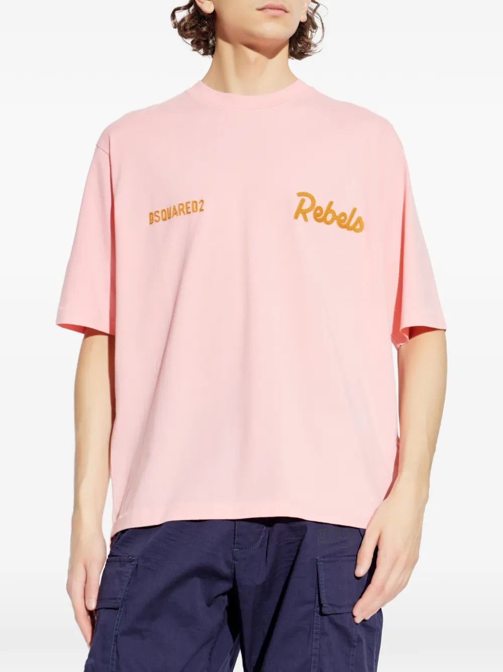 DSQUARED2 T-shirt met logo Roze