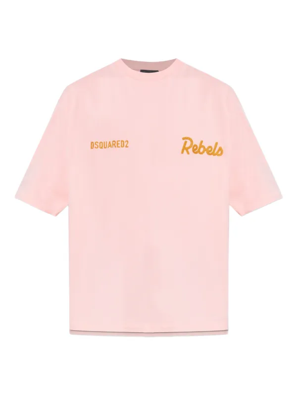 DSQUARED2 Dsquared2 Rebels Loose Fit T-shirt | Pink | FARFETCH