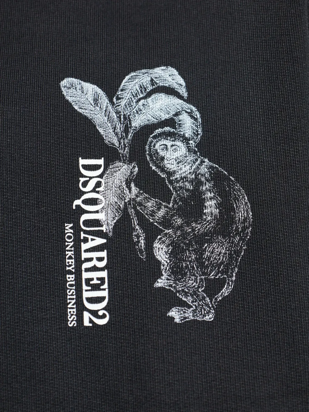 DSQUARED2 Sweater met grafische print en capuchon Zwart