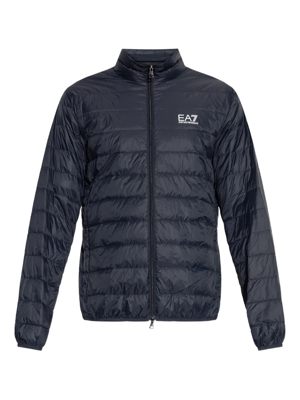 Ea7 Emporio Armani quilted zip jacket - Blu
