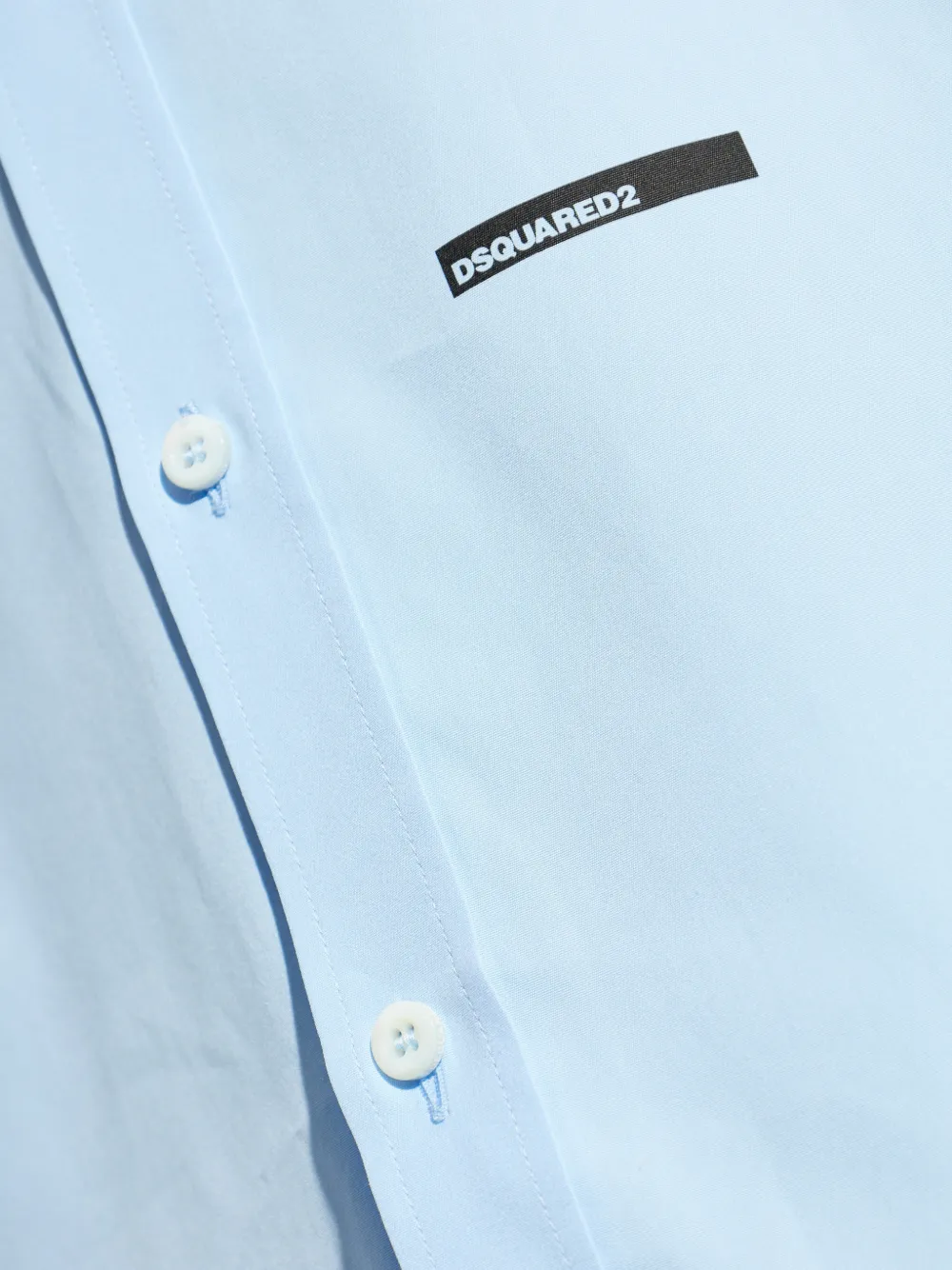 DSQUARED2 Overhemd met logoplakkaat Blauw