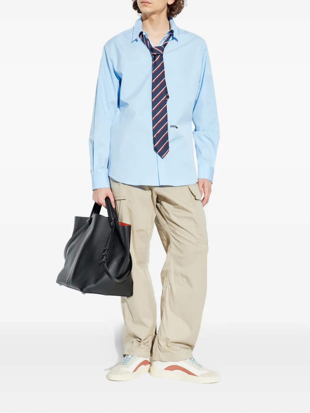 DSQUARED2 logo-plaque shirt - Blauw