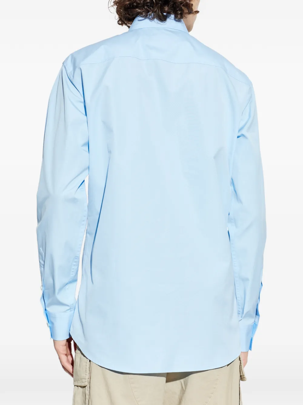 DSQUARED2 Overhemd met logoplakkaat Blauw