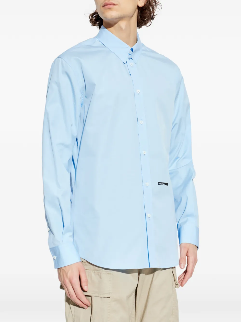  Dsquared2 Logo-plaque Shirt - Blue 