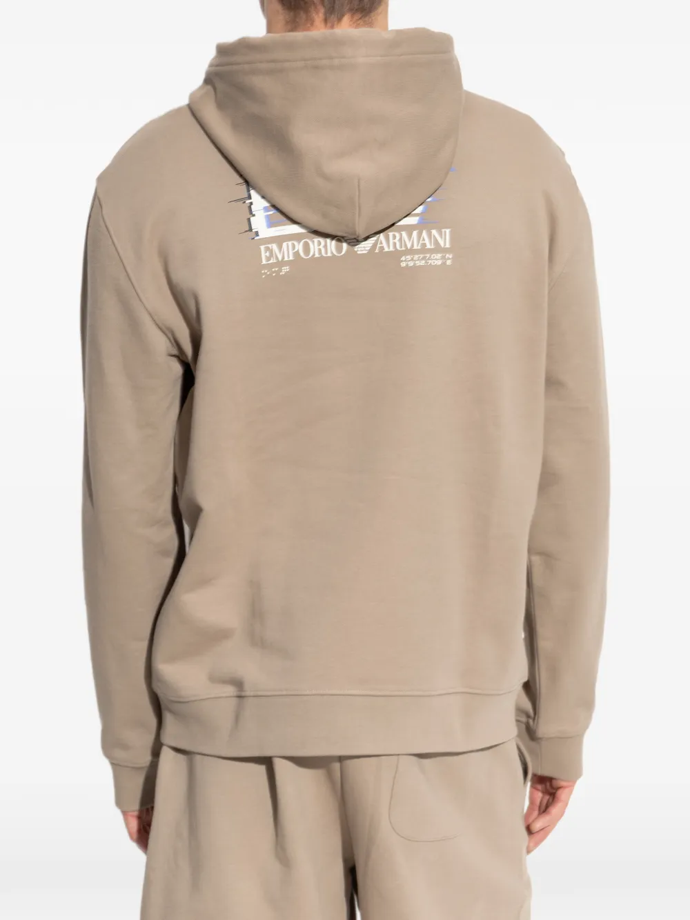 Ea7 Emporio Armani Hoodie met logo Beige