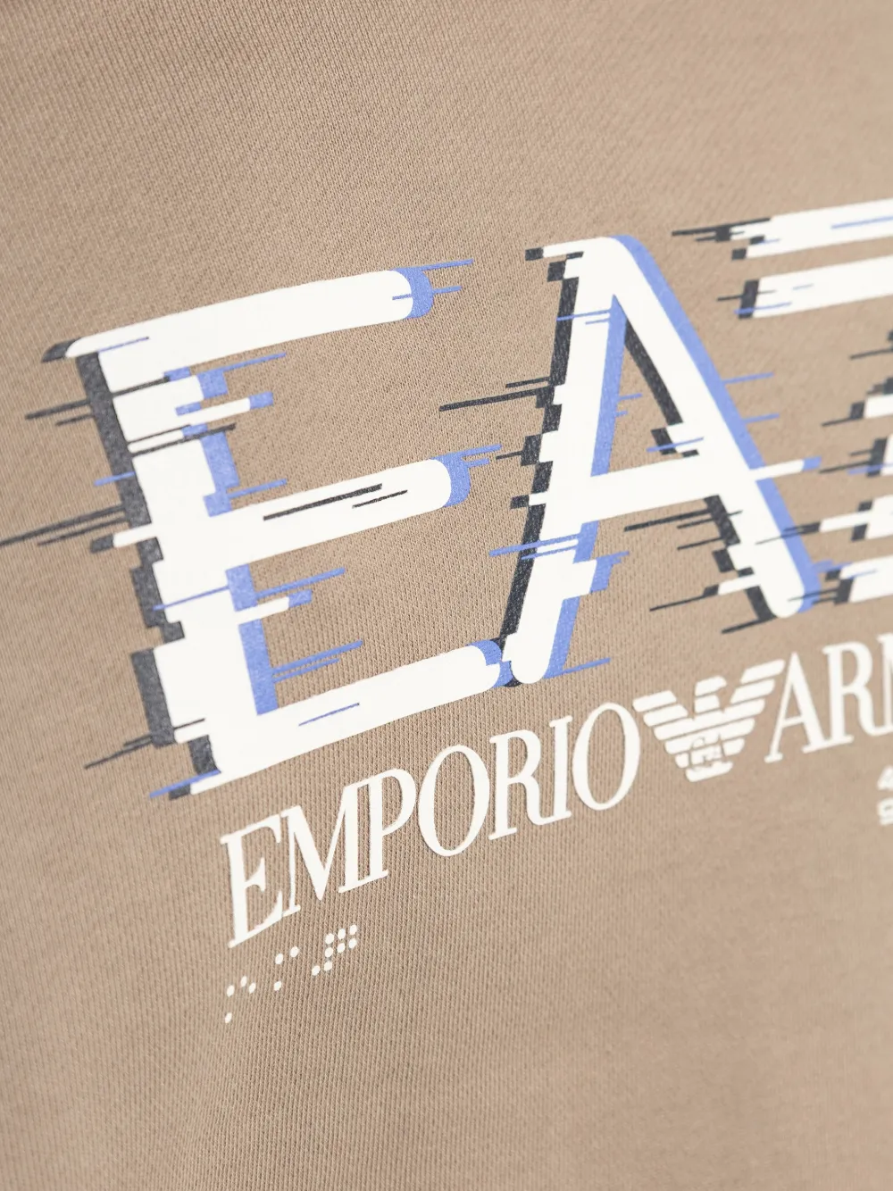 Ea7 Emporio Armani Hoodie met logo Beige