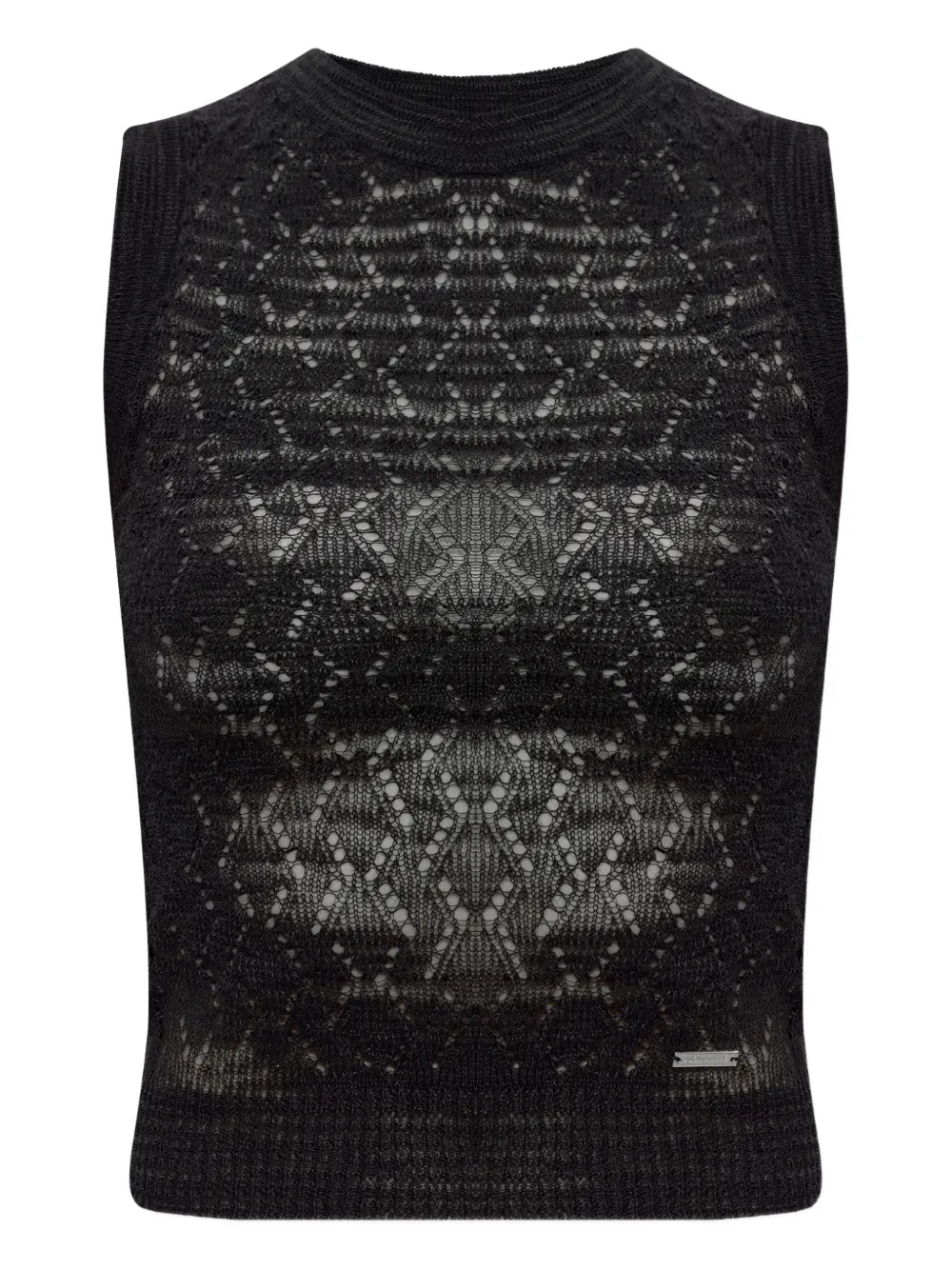 DSQUARED2 openwork sleeveless vest | Black | Image 1