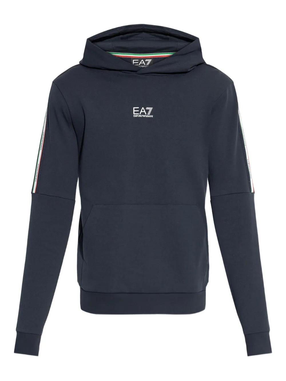 Ea7 Emporio Armani logo hoodie - Blu