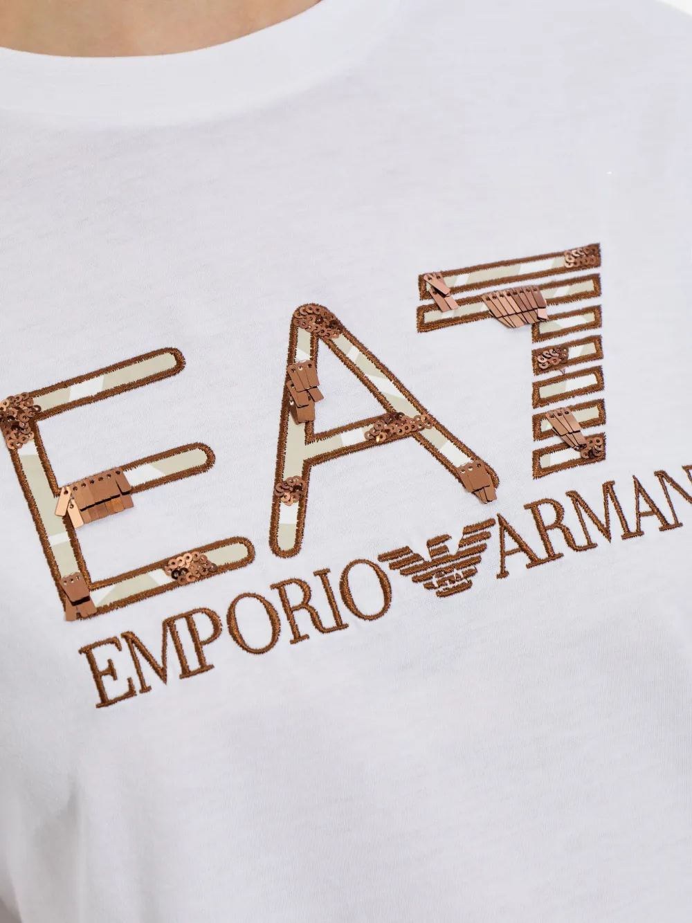 Ea7 Emporio Armani T-shirt met logo Wit