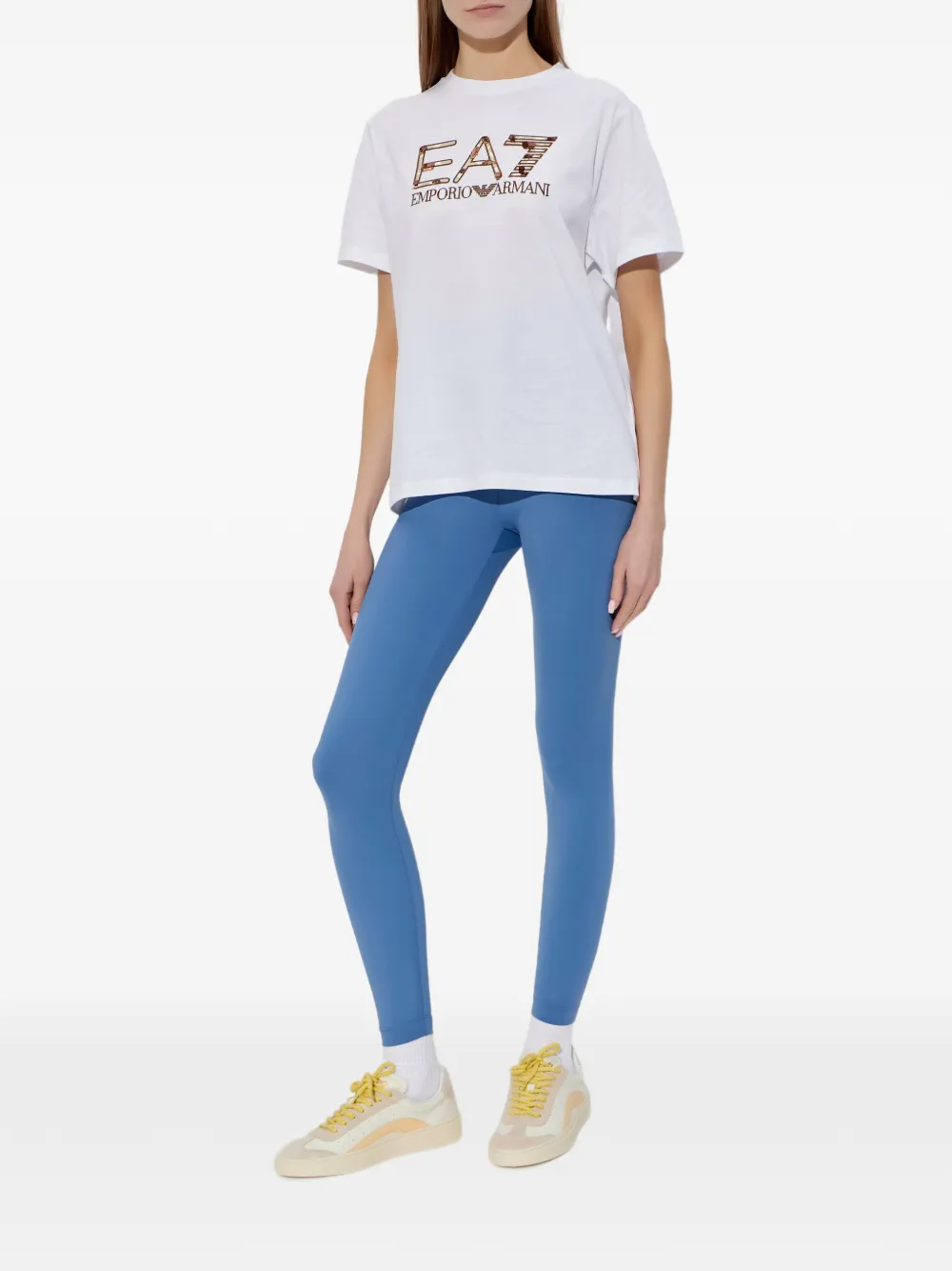 Ea7 Emporio Armani T-shirt met logo Wit