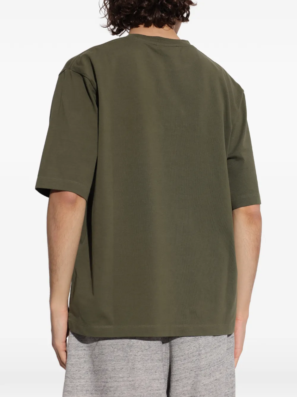 DSQUARED2 Ruimvallend T-shirt met geborduurd logo Groen