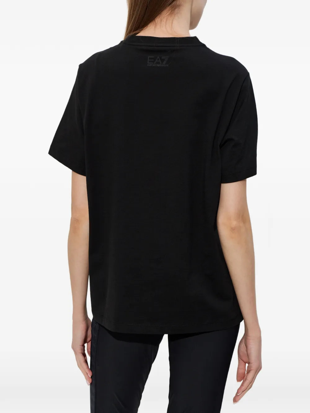 Ea7 Emporio Armani T-shirt met logo Zwart