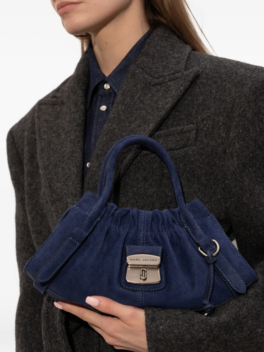Marc Jacobs small Cristina ruched tote bag - Blauw