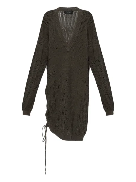 DSQUARED2 V-neck drawstring midi dress