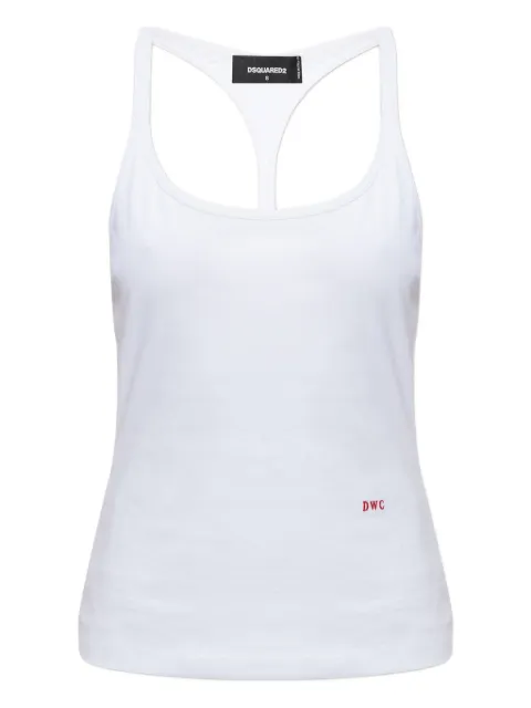 DSQUARED2 刺绣挖背坦克背心