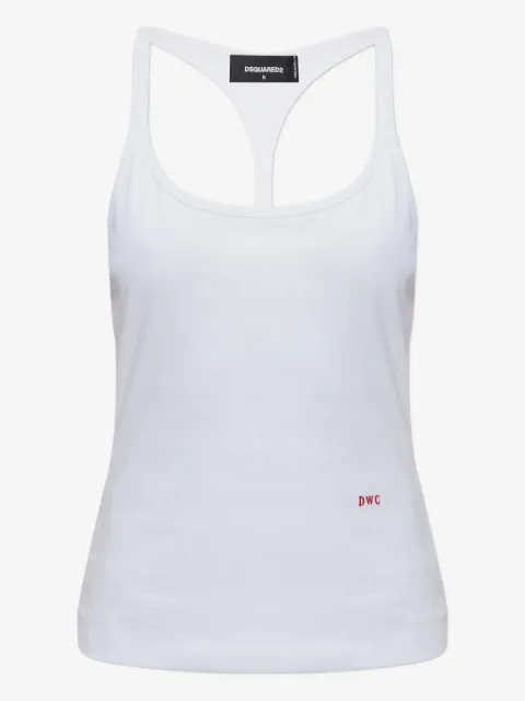 DSQUARED2 embroidered racerback ttank top
