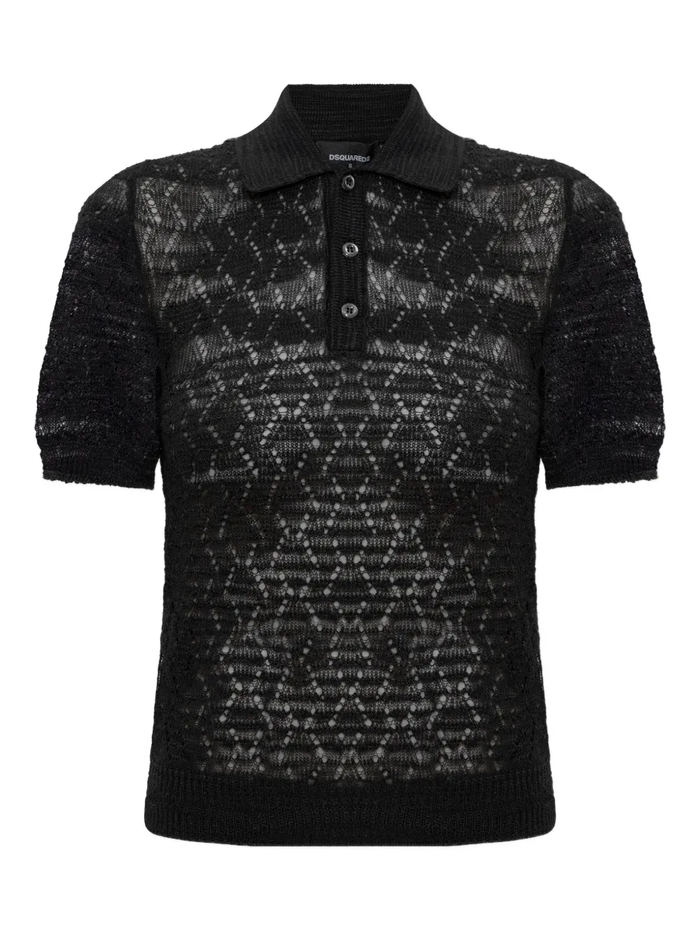 DSQUARED2 button-fastening polo top | Black | Image 1