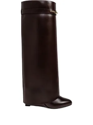 Givenchy Shark Lock 100mm レザーブーツ | ブラック | FARFETCH JP