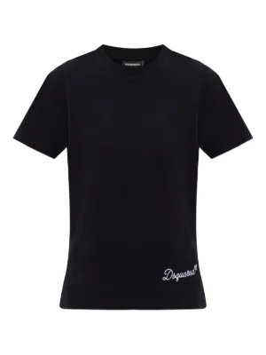 HERON PRESTON ヘロンプレストン LOGO PRINTED CROPPED T-SHIRT ロゴプリント クロップド 半袖Tシャツ カットソー ブラック レディース HWAA022C99JER001 Heron PrestonヘロンプレストンPreston Racing Logo Tee Tシャツ