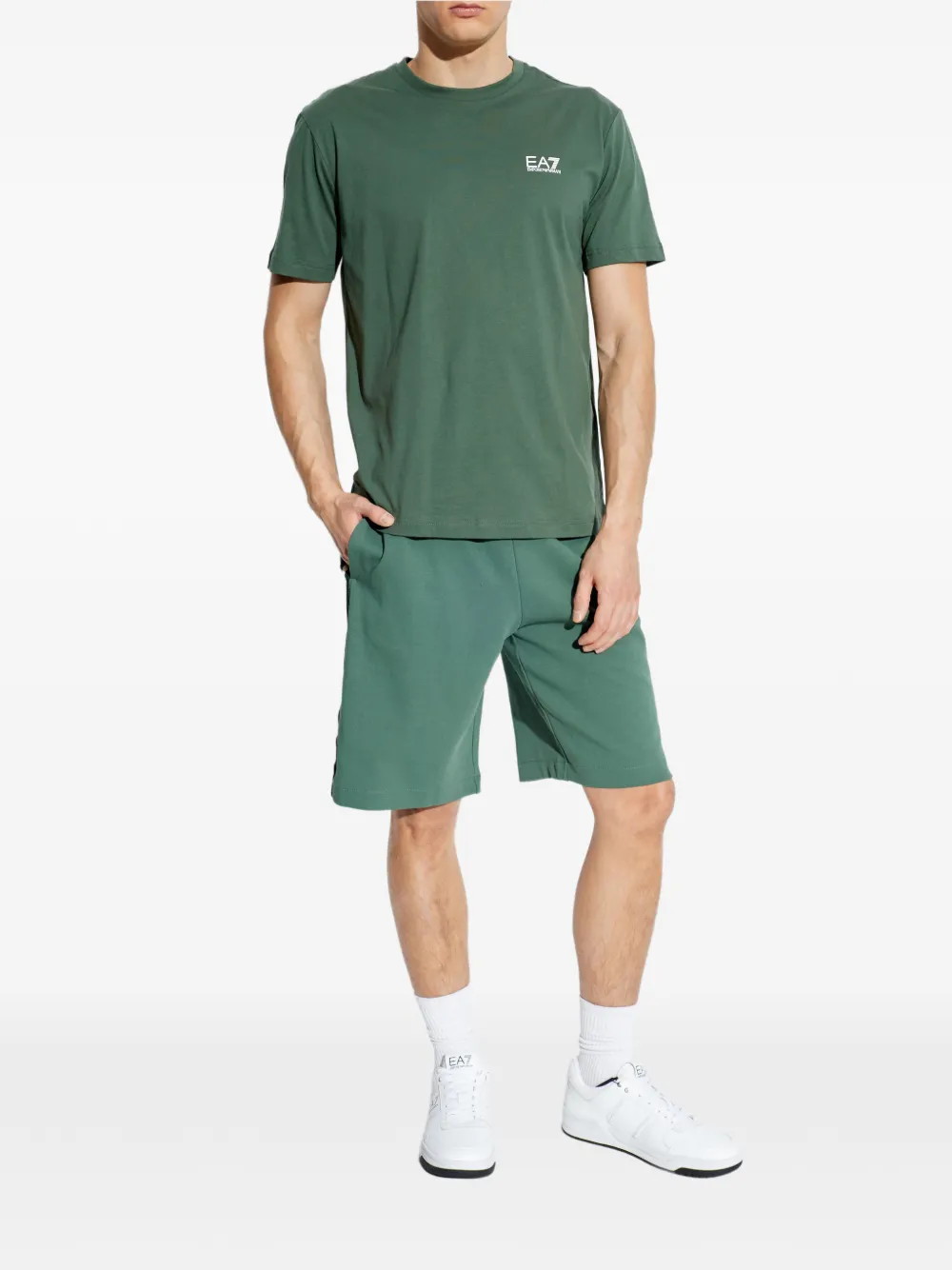 Ea7 Emporio Armani logo T-shirt - Groen