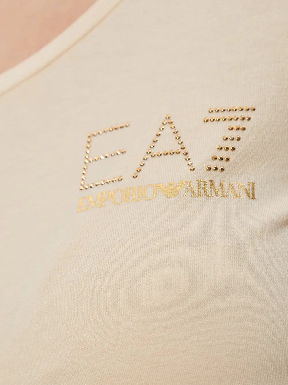 Ea7 Emporio Armani T-shirt met logo Beige