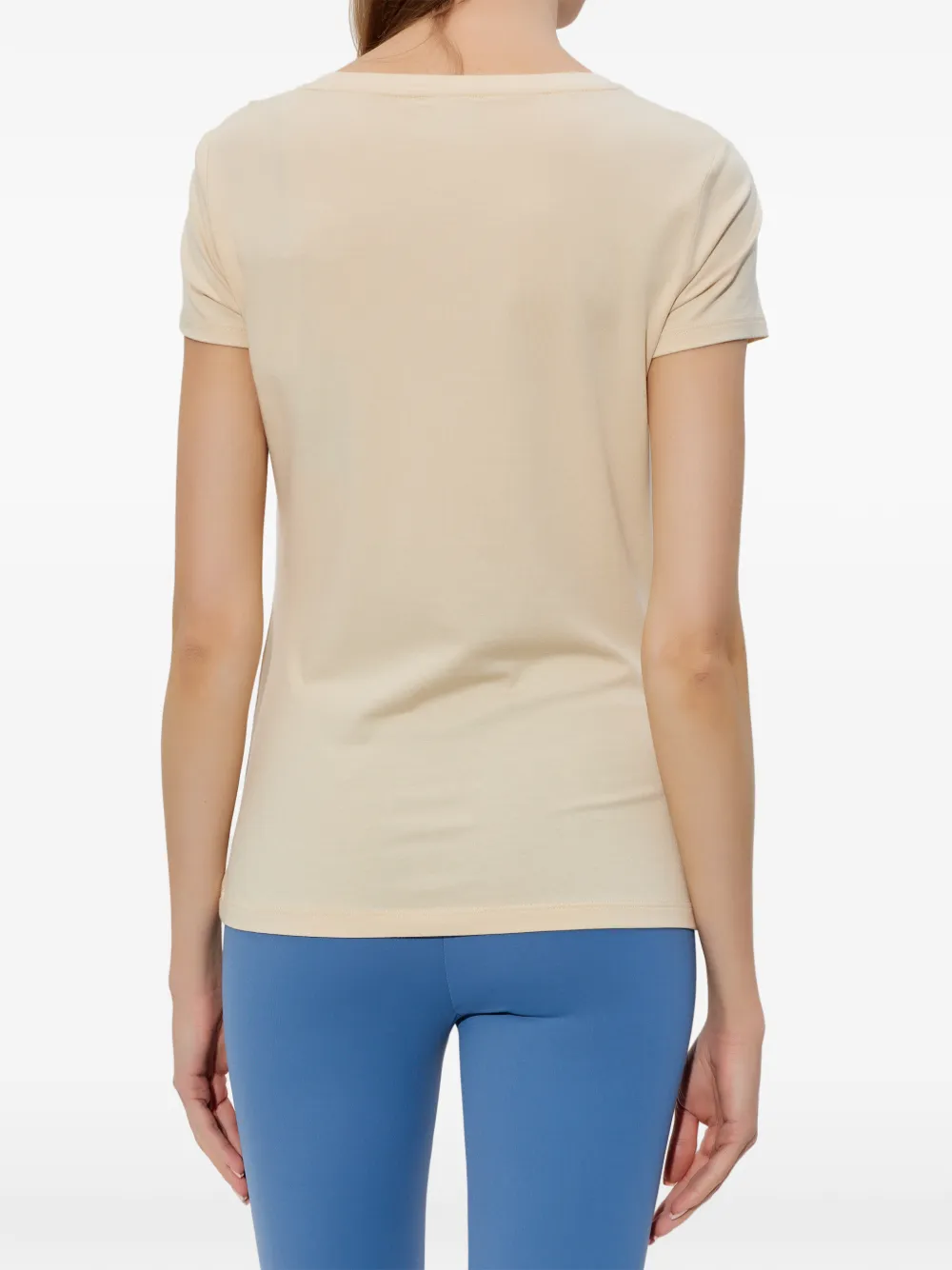 Ea7 Emporio Armani T-shirt met logo Beige