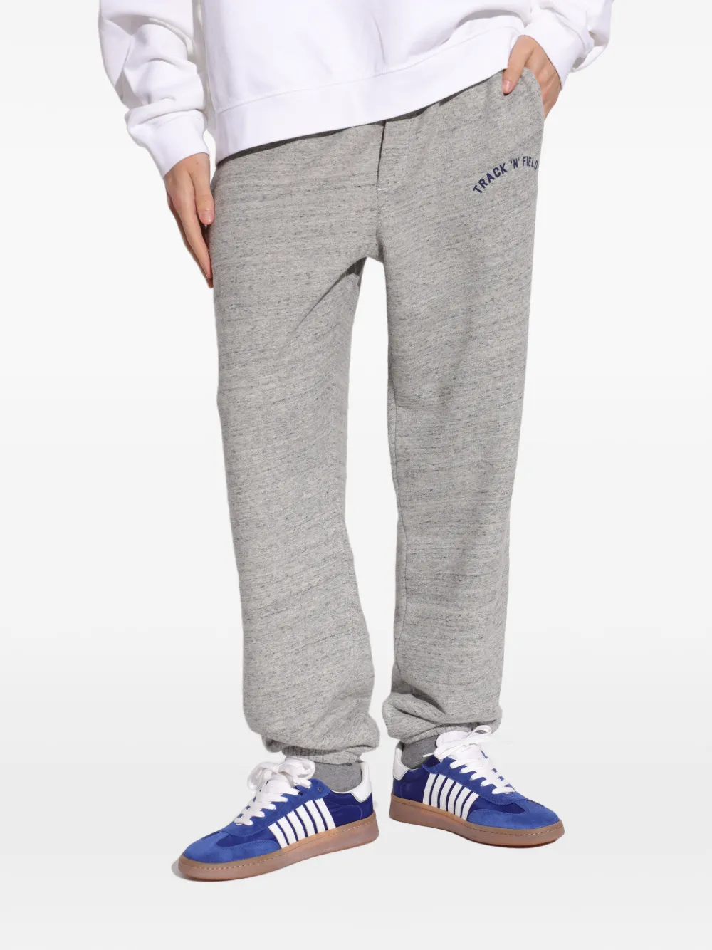  Dsquared2 Drawstring Graphic Track Pants - Grey 
