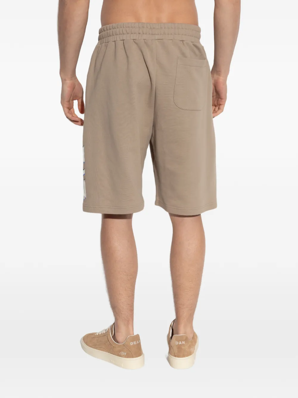 Ea7 Emporio Armani Trainingsshorts met logo Beige