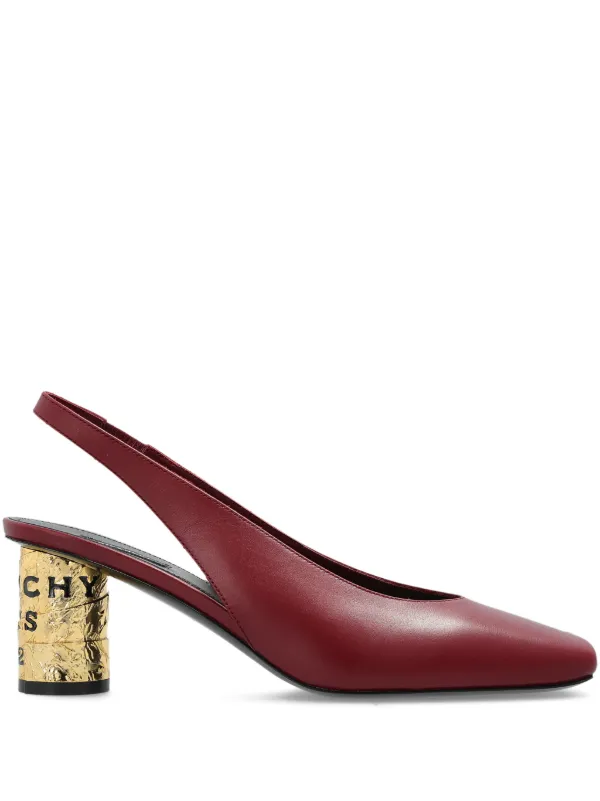 Givenchy Square-toe Slingback Pumps in Red