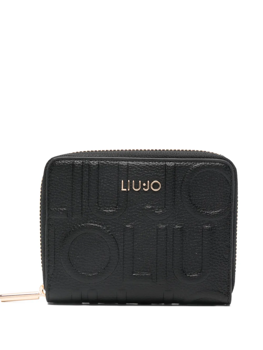 LIU JO embossed zip wallet | Black | Image 1