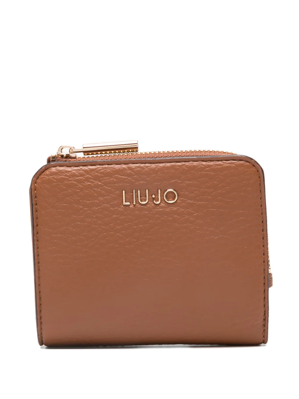 LIU JO zip leather wallet - Marrone