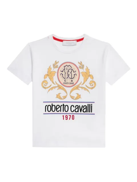 Roberto Cavalli Junior playera con logo estampado