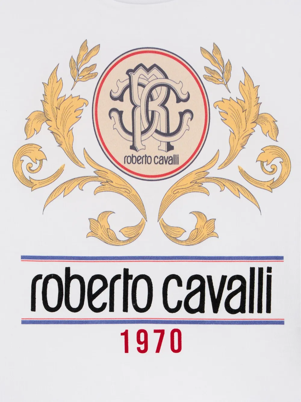 Roberto Cavalli Junior T-shirt met logoprint Wit