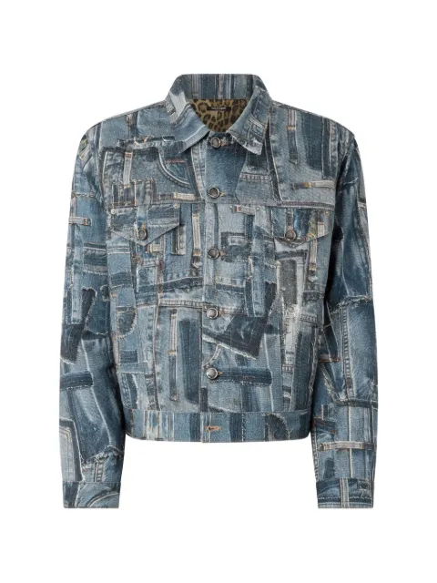 Roberto Cavalli patchwork denim jacket