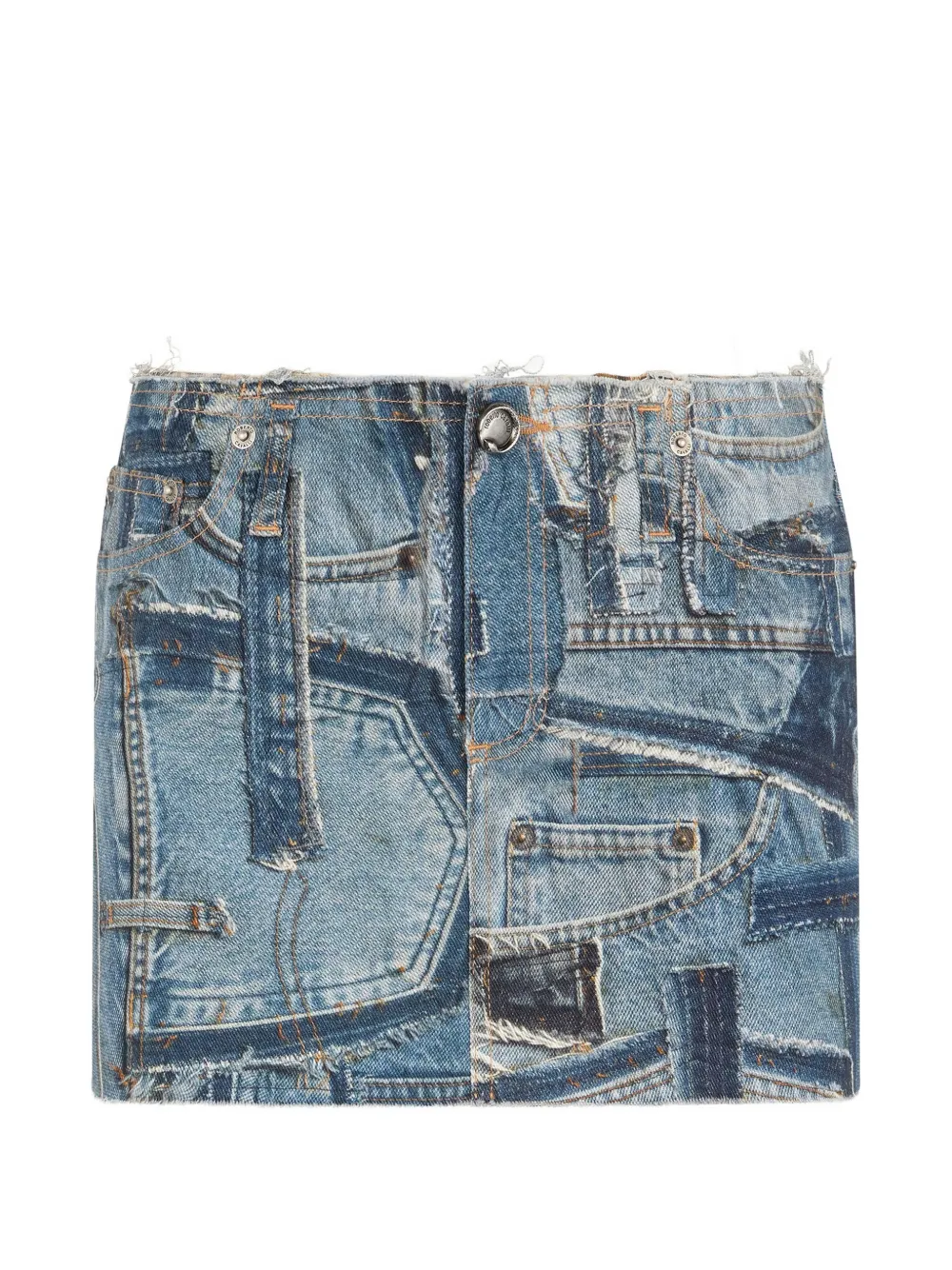 Roberto Cavalli Patchwork Capsule Collection mini skirt - Blu