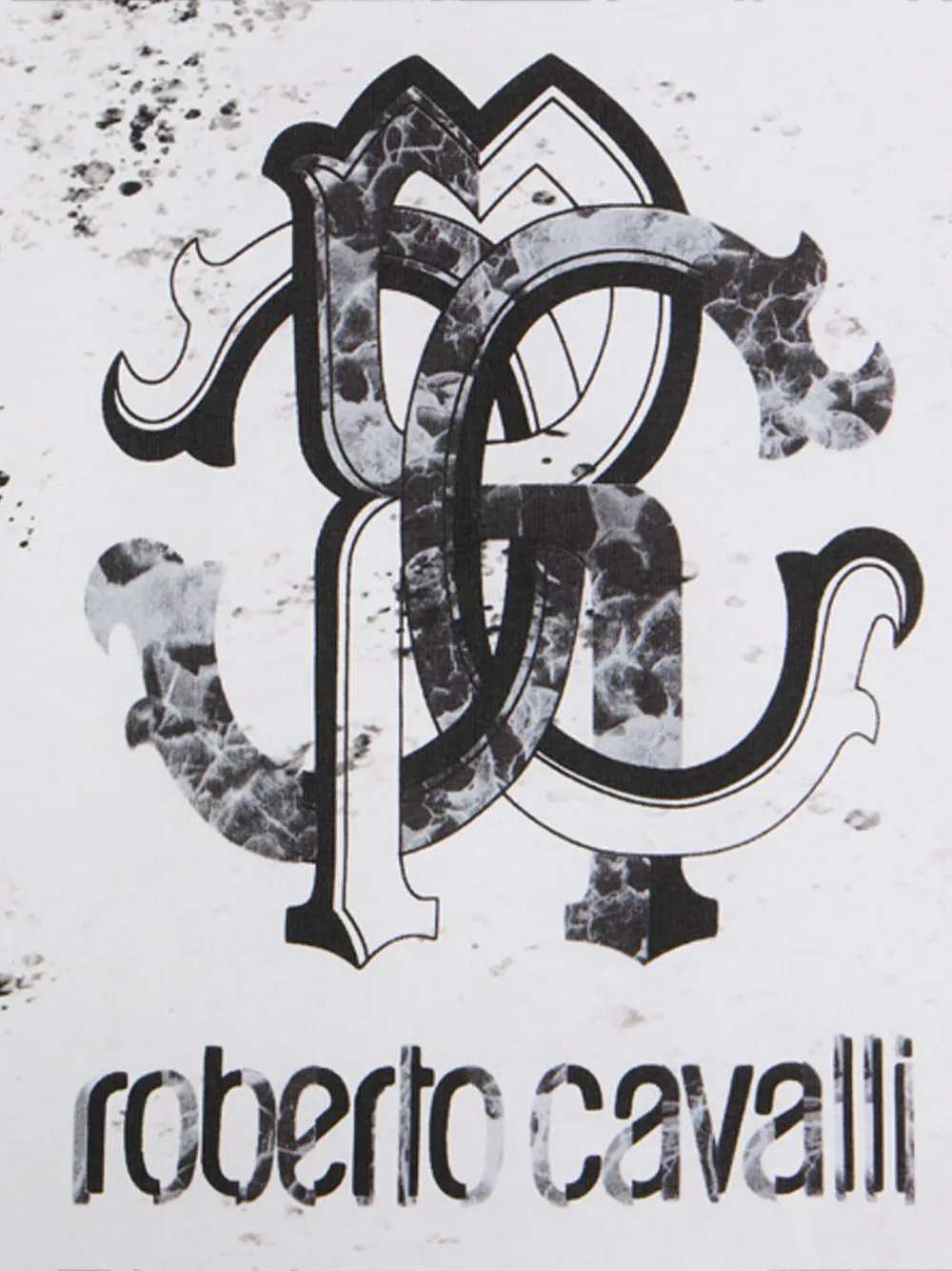 Roberto Cavalli Junior T-shirt met monogram Wit