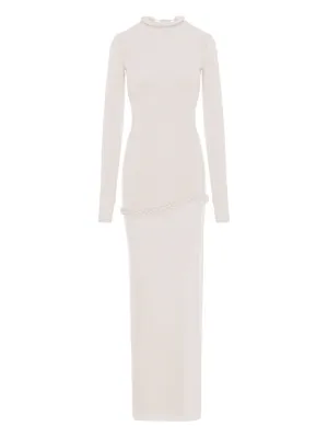 Aya Muse Helia Long-Sleeve Maxi Dress - White